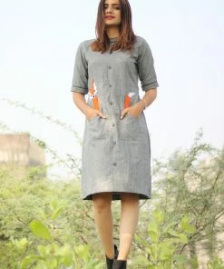 Threeness Grey Fox Dress Breezy Summer