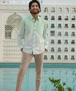 Gulaal Green Ombre Shirt Men's Shirt