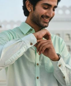 Gulaal Green Ombre Shirt Men's Shirt