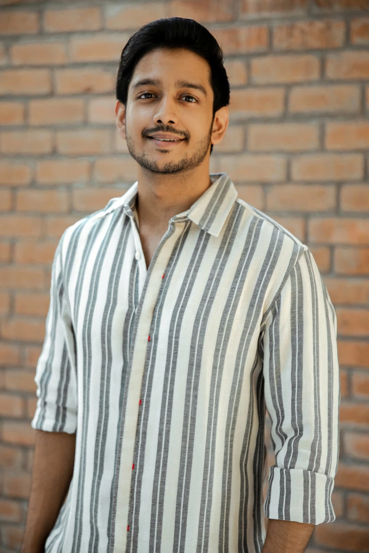 The Wabi Sabi Co Men's Shirt GREY DOUBLE STRIPE SHIRT(XL Available) 5 The Wabi Sabi Co Men's Shirt GREY DOUBLE STRIPE SHIRT(XL Available)