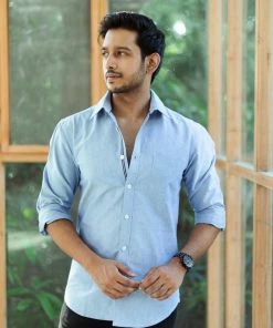 The Wabi Sabi Co BLUE OXFORD SHIRT(S,M Available) Men's Shirt