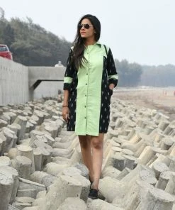 Threeness Ikat Shirt Dress