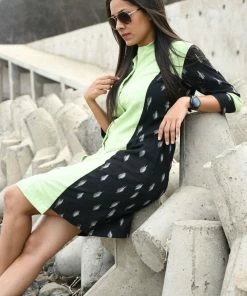 Threeness Ikat Shirt Dress