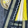Tashi Threads Yellow & Black Pochampally Saree Sarees