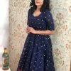 ATHIRA Kayal - Navy Blue Madras Rhapsody