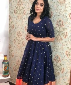 ATHIRA Kayal - Navy Blue Madras Rhapsody