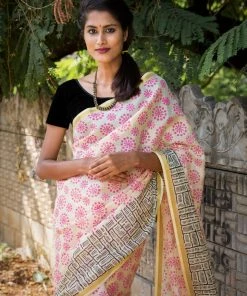 Tashi Threads Hand Block Kota Saree