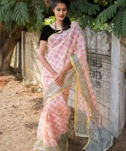 Tashi Threads Hand Block Kota Saree
