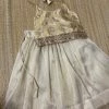 Ekanta Mini Corner Cream Top With Gold Khadhi Tissue Skirt Mini