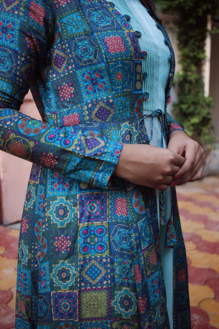 Label RishMaan Loop Lush Ensemble - Mint Uptown Contemporary 2 Label RishMaan Loop Lush Ensemble - Mint Uptown Contemporary