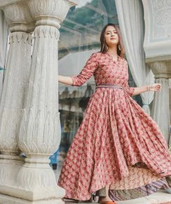 PRINTS VALLEY Jaipur Tales Rose Mughal Flare Dress