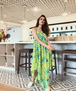 Threeness Breezy Summer Tie And Dye Spaghetti