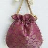 AMYRA PURPLE PURE BANARASI PEARL POTLI Purse & Potli