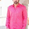PRINTS VALLEY Pink Bandhini Shirt Men's Shirt