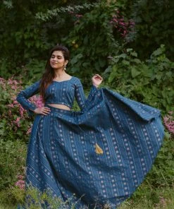 Magizham Ever Willow Malar Blue - Skirt Set 8 Magizham Ever Willow Malar Blue - Skirt Set