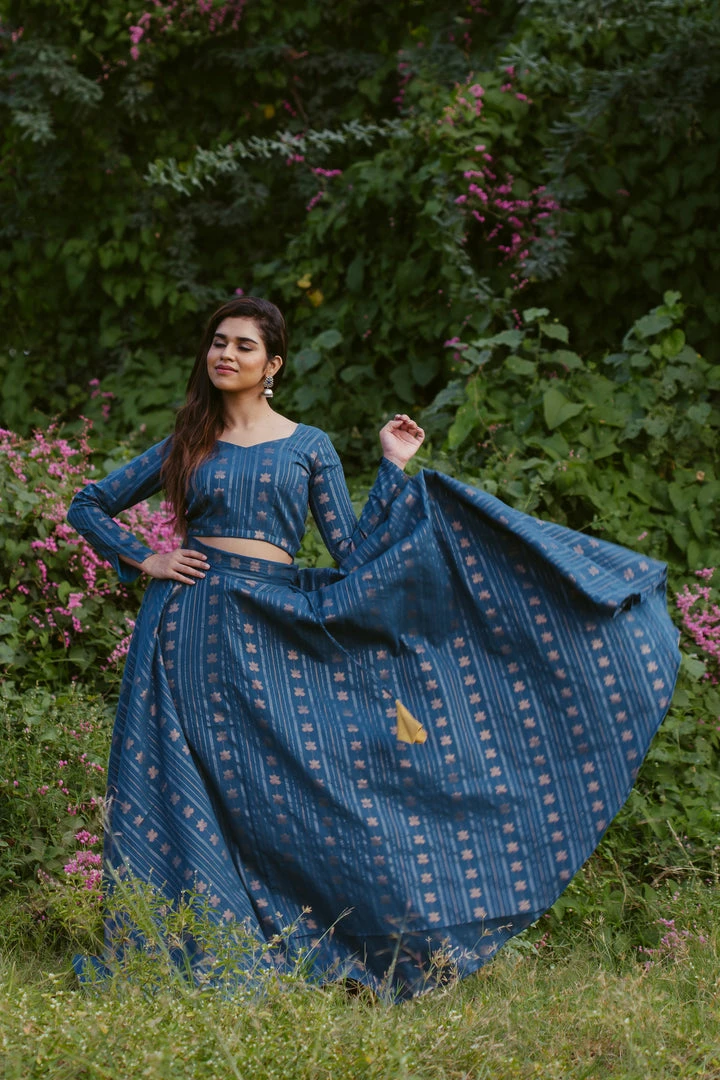 Magizham Ever Willow Malar Blue - Skirt Set 4 Magizham Ever Willow Malar Blue - Skirt Set