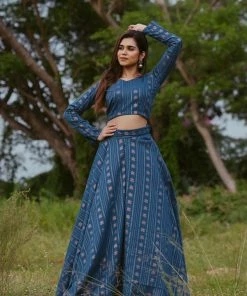 Magizham Ever Willow Malar Blue - Skirt Set 9 Magizham Ever Willow Malar Blue - Skirt Set