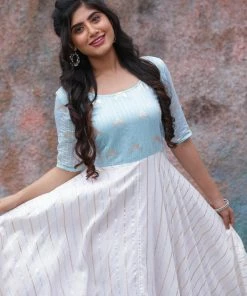 Magizham Festive Maxis Sparkle Blue Single