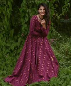 Magizham Malar Purple - Skirt Set