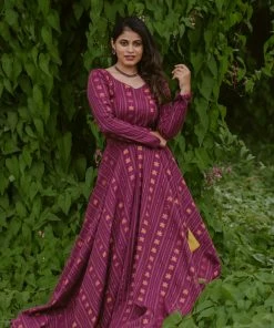 Magizham Malar Purple - Skirt Set