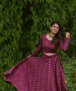Magizham Malar Purple - Skirt Set