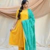 Manjal Couture Margazhi Moments Yellow Bandhini Co-ord Set