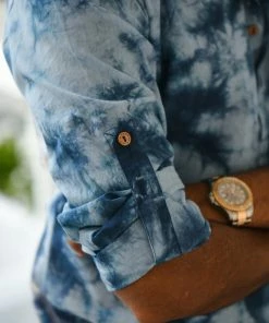 Gulaal Indigo Tie- Dye Kurta Men's Shirt 5 Gulaal Indigo Tie- Dye Kurta Men's Shirt