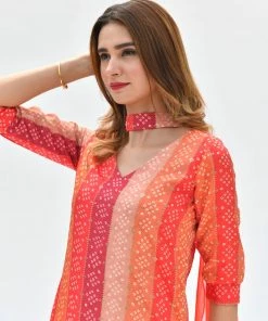 Label RishMaan Uptown Contemporary Kesariya