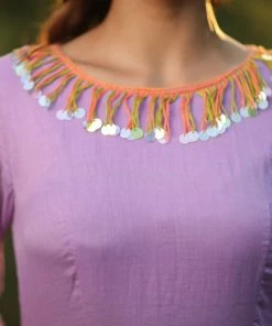 Threeness Lilac Sequence Dress