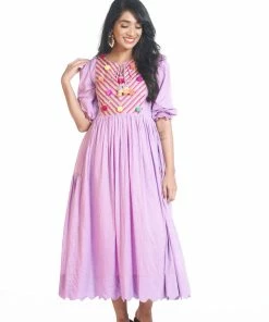 Threeness Lilac Meadow Pop Dress Breezy Summer
