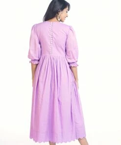Threeness Lilac Meadow Pop Dress Breezy Summer