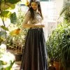 The Stitches Margazhi Moments Kaira Grey Skirt Set