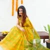 Tashi Threads Mandaara - Manjal Sarees