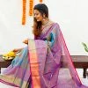 Tashi Threads Sarees Mandaara - Nilam