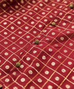 Manjal Couture Manya Maroon Dhoti Set Mini Corner