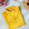 Manjal Couture Yellow Bandhini Shirt Mini Corner