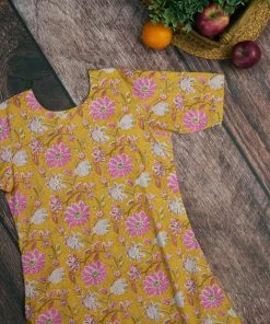 Manjal Couture Jaipur Tales Yellow Floral Kurta