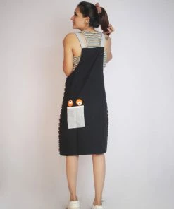 Threeness NPSM Black Dungaree Breezy Summer