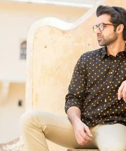 PRINTS VALLEY Black Bandhini Shirt Men's Shirt 6 PRINTS VALLEY Black Bandhini Shirt Men's Shirt