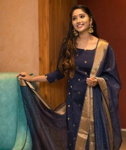 Ekanta Margazhi Moments Saatvika - Navy Blue