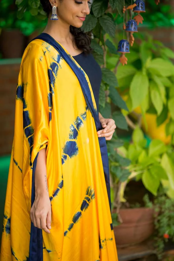 Ekanta Ivanka Navy Blue & Yellow Margazhi Moments 4 Ekanta Ivanka Navy Blue & Yellow Margazhi Moments