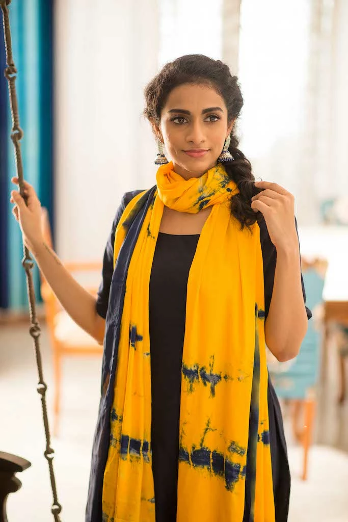 Ekanta Ivanka Navy Blue & Yellow Margazhi Moments 7 Ekanta Ivanka Navy Blue & Yellow Margazhi Moments