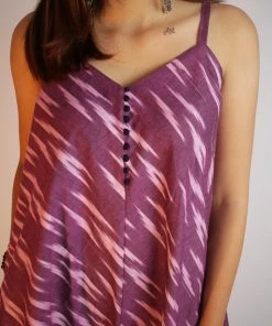 Threeness Purple Ikat Harem Jumpsuit Breezy Summer