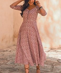 Gulaal Peony Fit & Flare Maxi Dress
