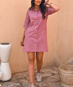Gulaal Rose Shirt Dress Gypsy Soul