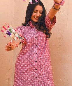 Gulaal Rose Shirt Dress Gypsy Soul