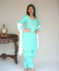 Tashi Threads Suit Set EXP - Reva - Turquoise