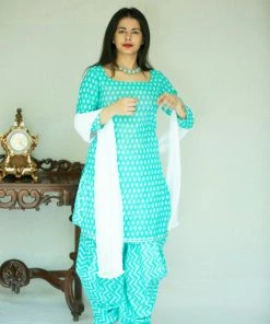 Tashi Threads Suit Set EXP - Reva - Turquoise