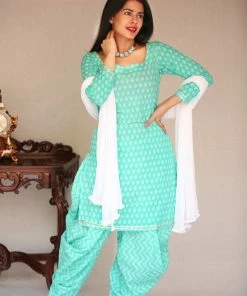 Tashi Threads Suit Set EXP - Reva - Turquoise