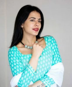 Tashi Threads Suit Set EXP - Reva - Turquoise